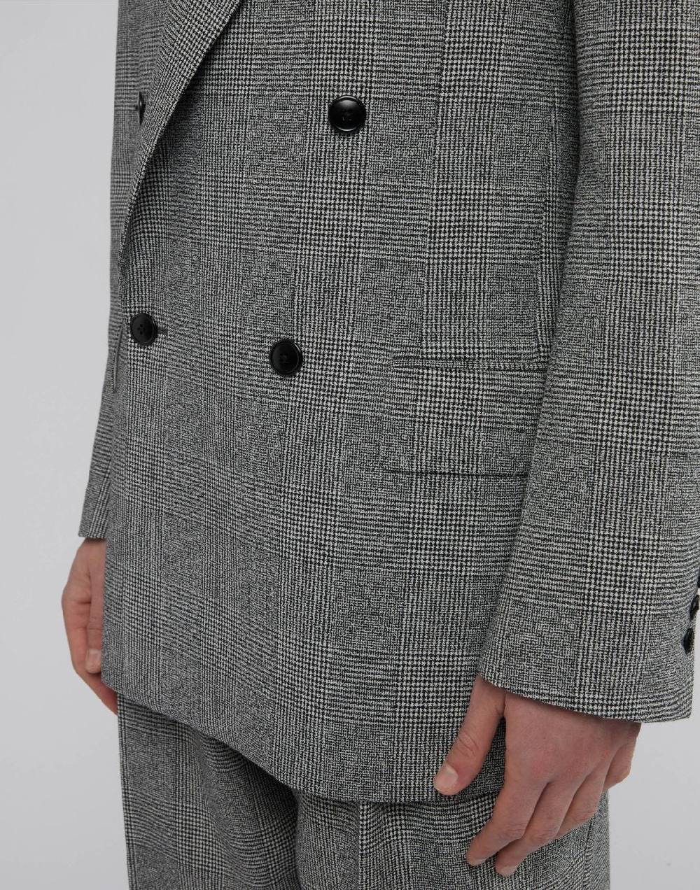 Lardini Blazer Doppiopetto Principe Di Galles Fit Boxy