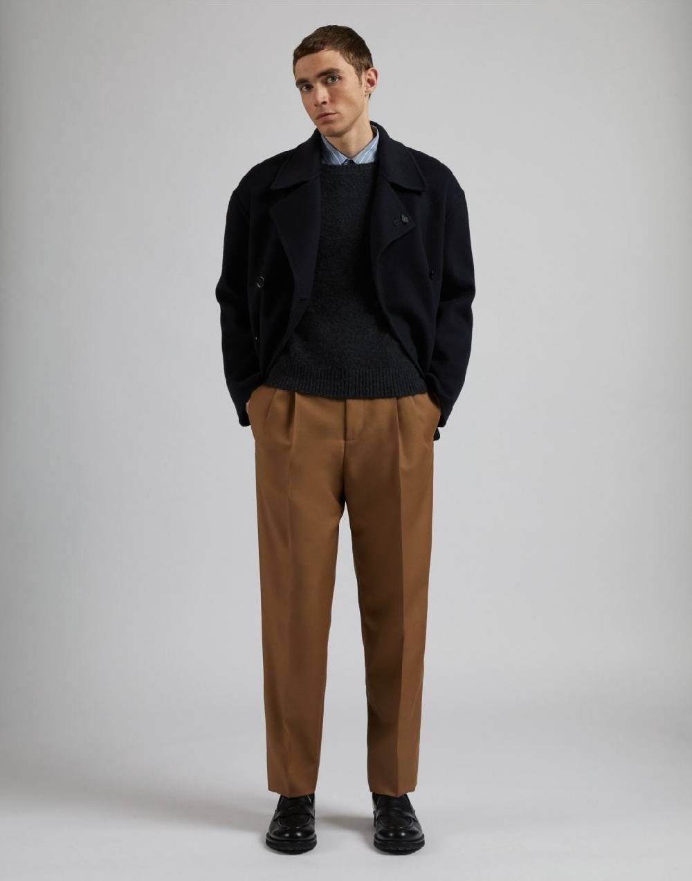 Lardini Camicia Azzurra A Righe In Popeline Di Cotone Compact