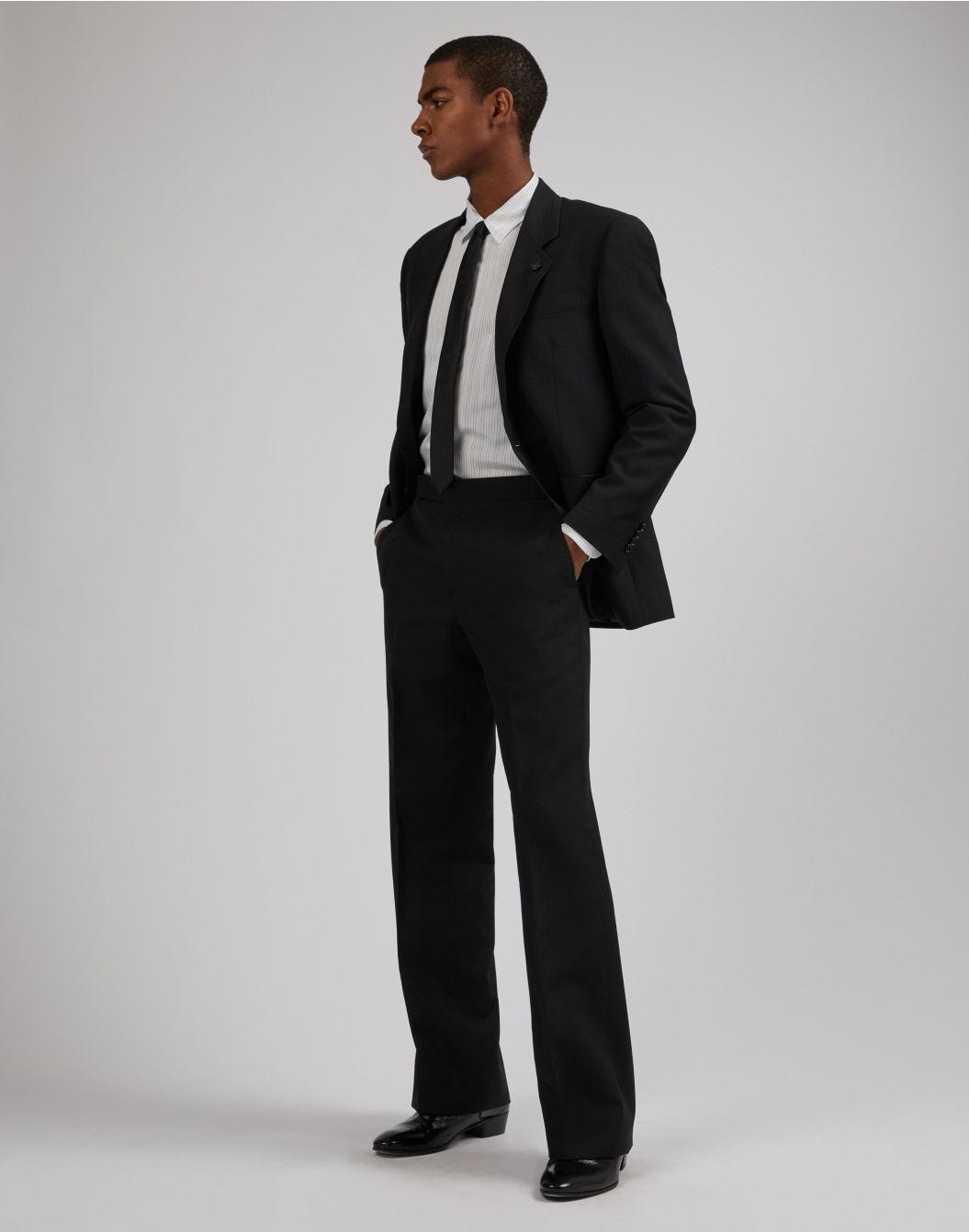 Lardini Camicia Bianca A Righe In Popeline Soft Touch