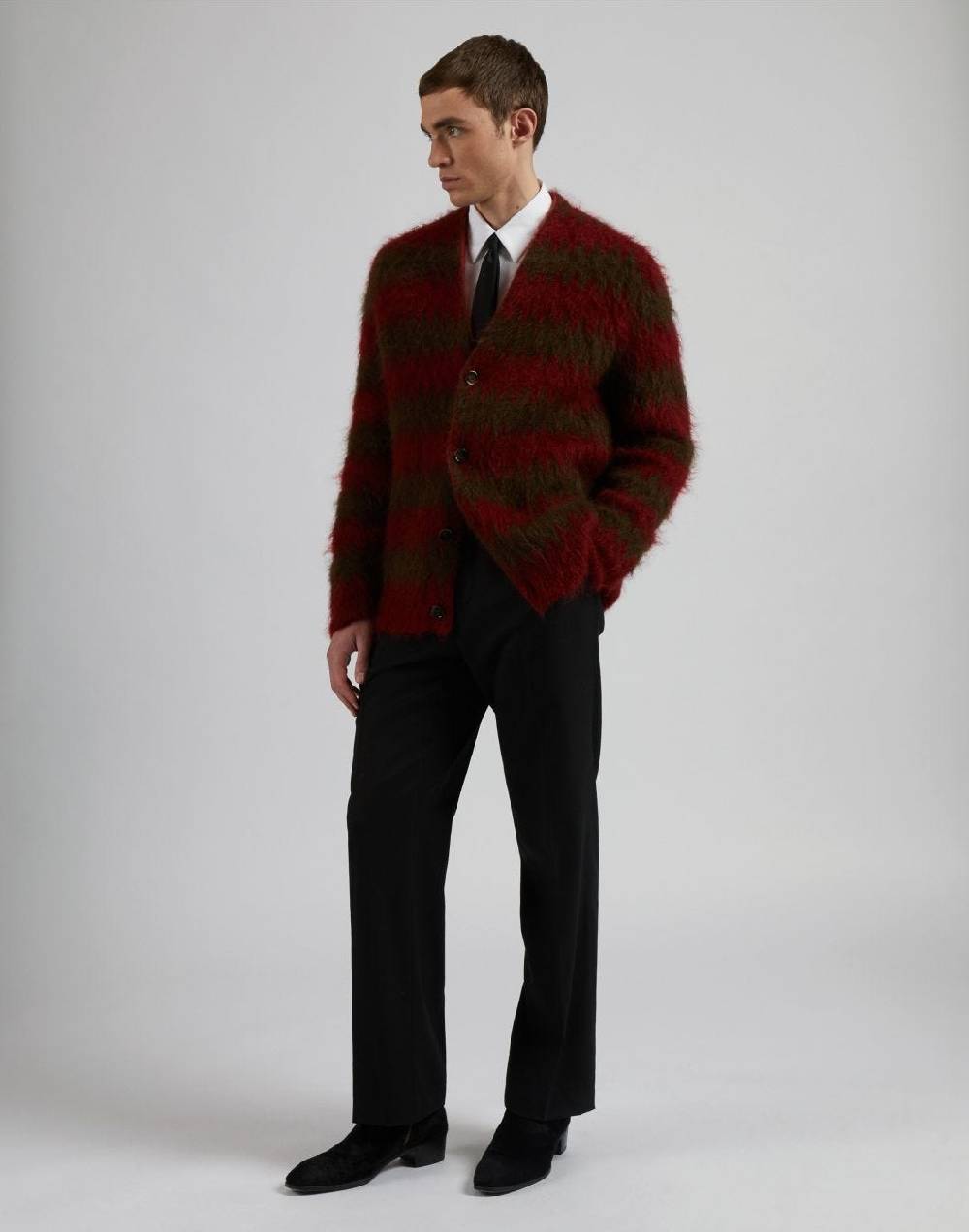 Lardini Camicia Bianca In Popeline Di Cotone Con Finta Davanti