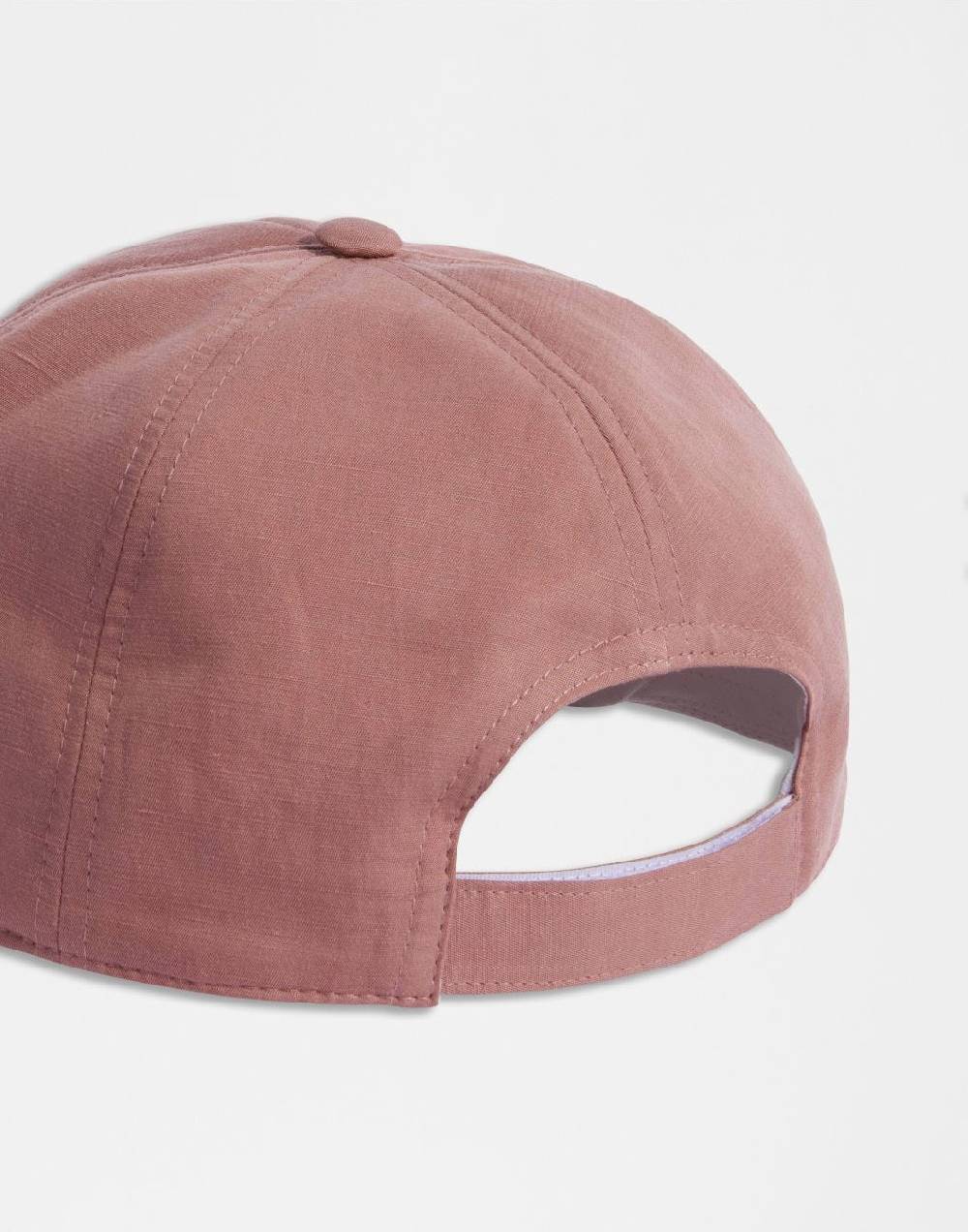 Lardini Cappello Da Baseball In Lino E Micro Tencel Rosa