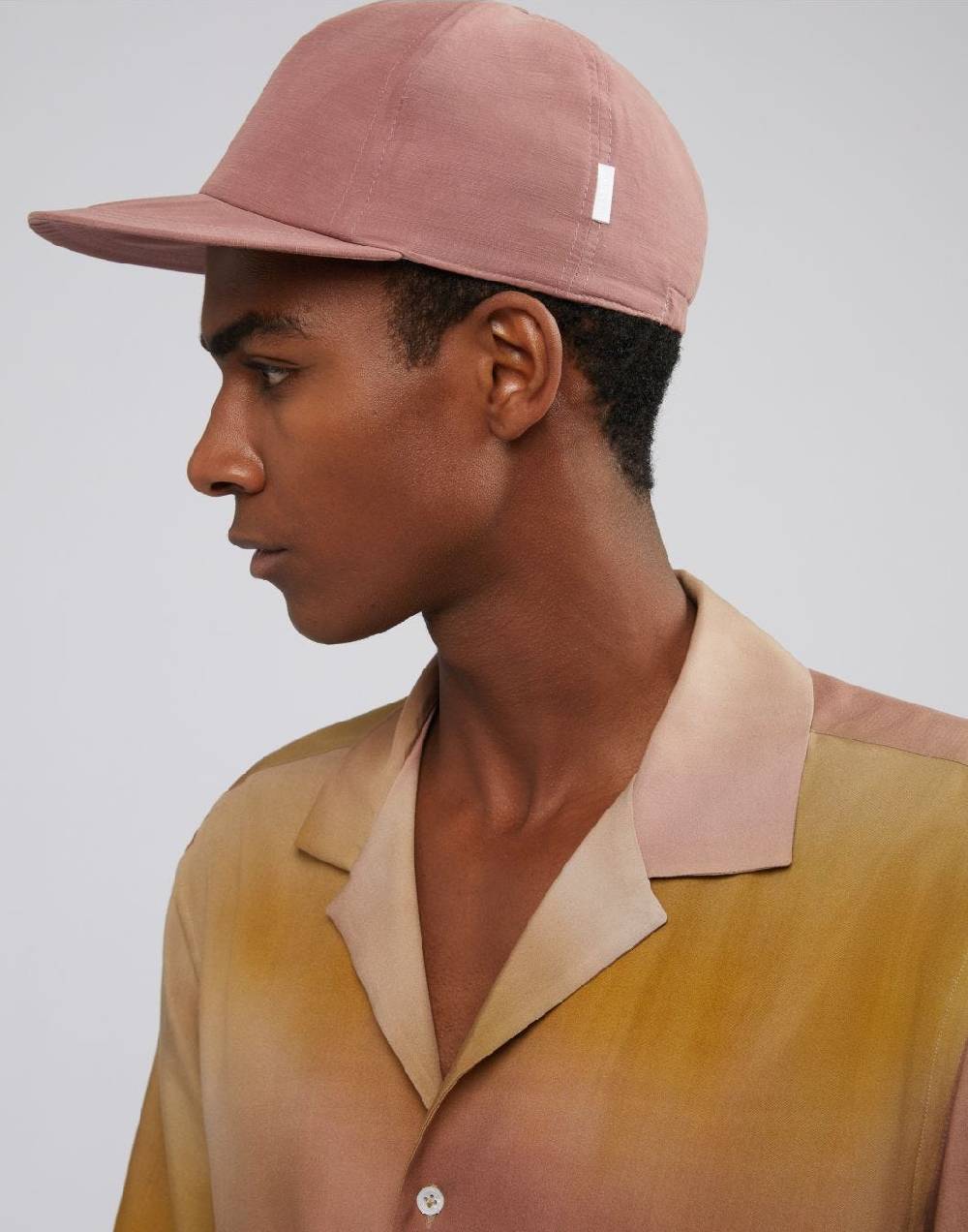 Lardini Cappello Da Baseball In Lino E Micro Tencel Rosa