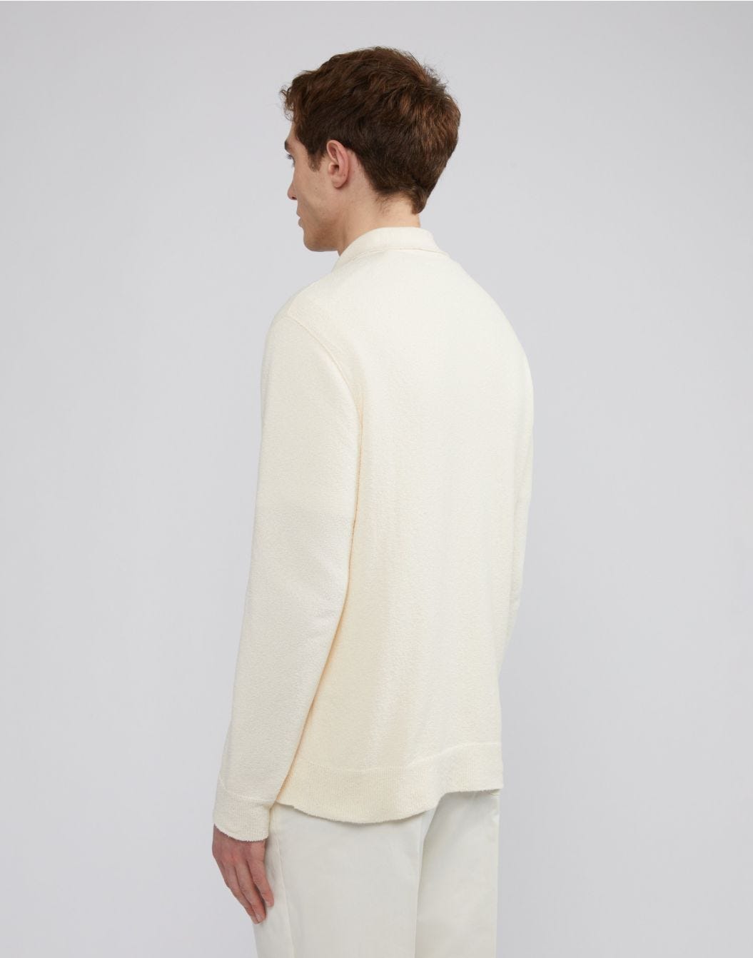 Lardini Cardigan Panna In Cotone E Poliamide Con Bottoni