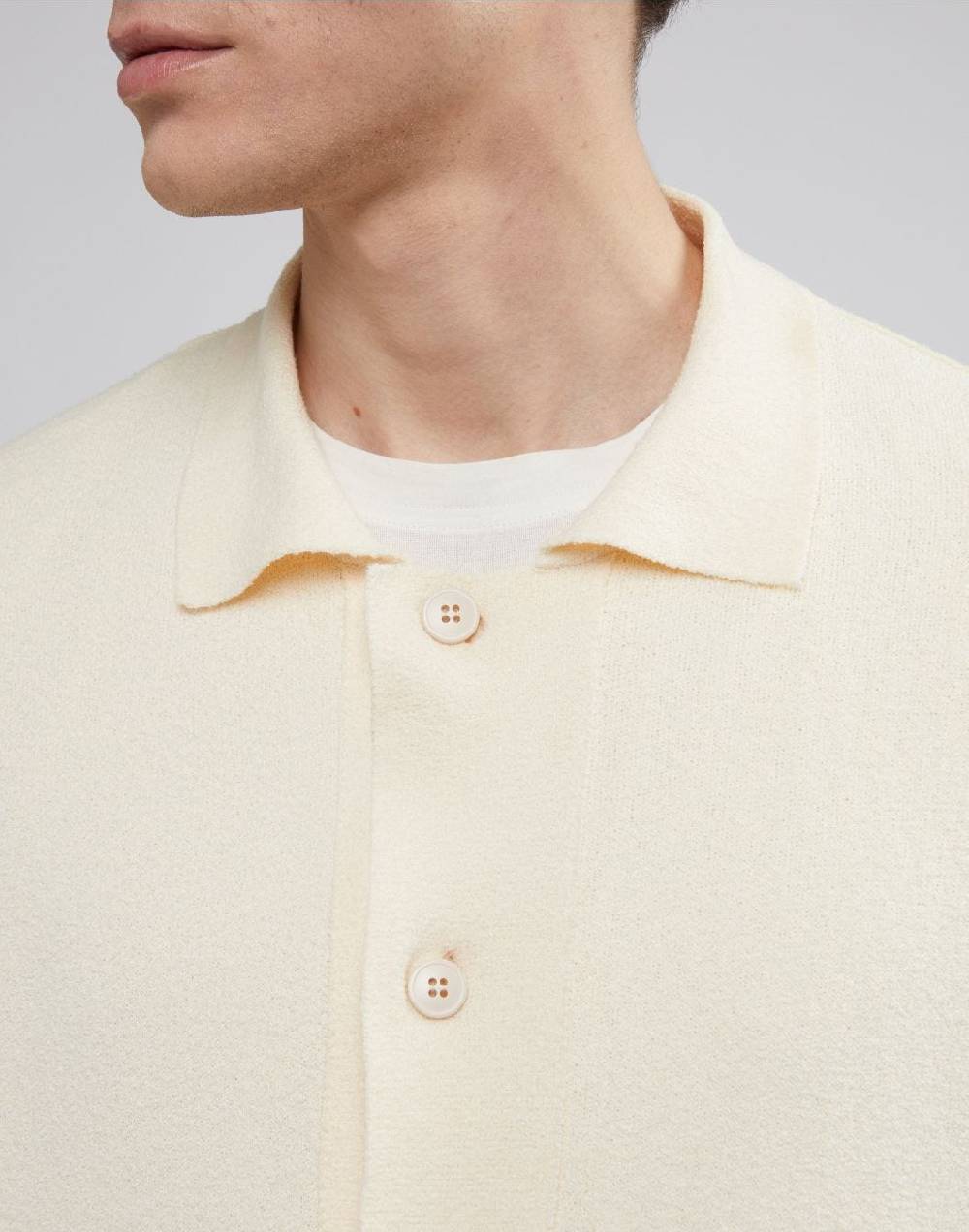 Lardini Cardigan Panna In Cotone E Poliamide Con Bottoni