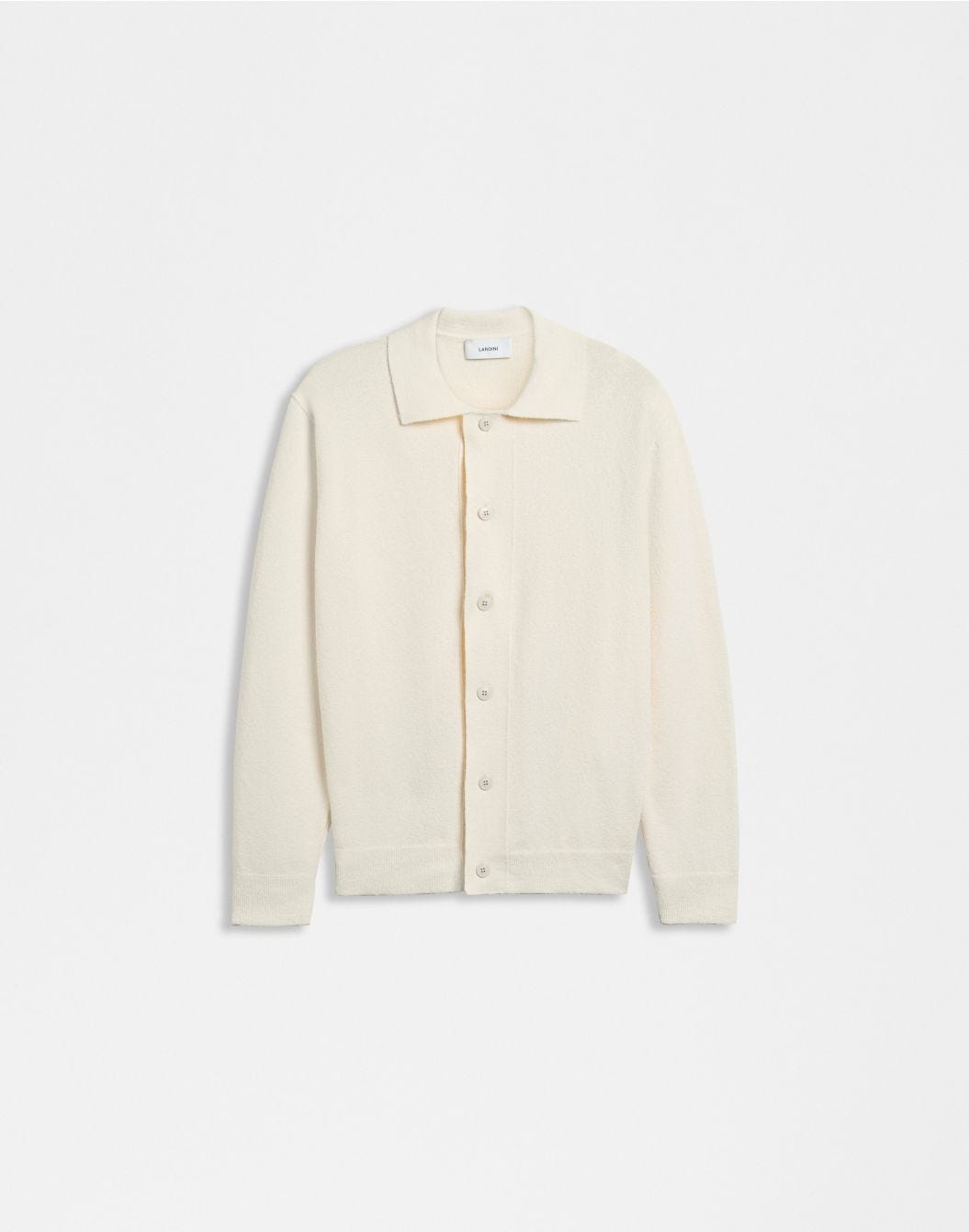 Lardini Cardigan panna in cotone e poliamide con bottoni