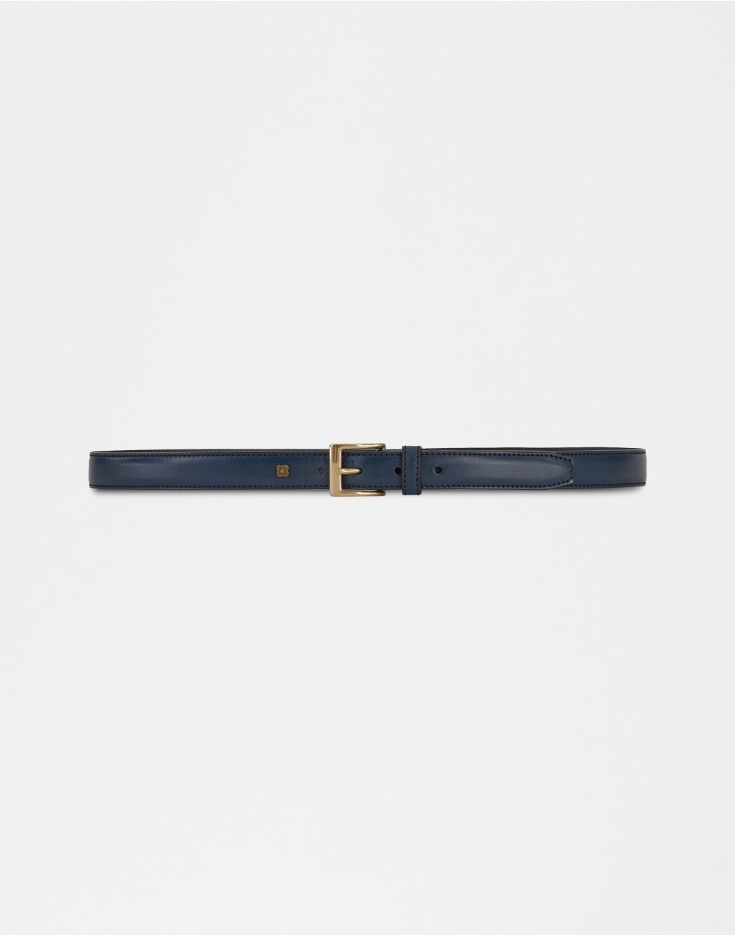 Lardini Cintura in pelle grigia con fibbia in ottone