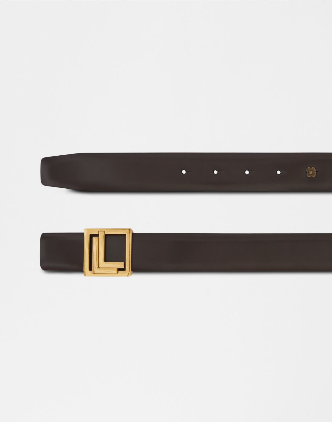 Lardini Cintura In Pelle Marrone Con Fibbia In Ottone