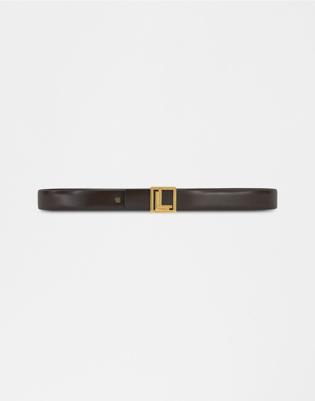 Lardini Cintura in pelle marrone con fibbia in ottone