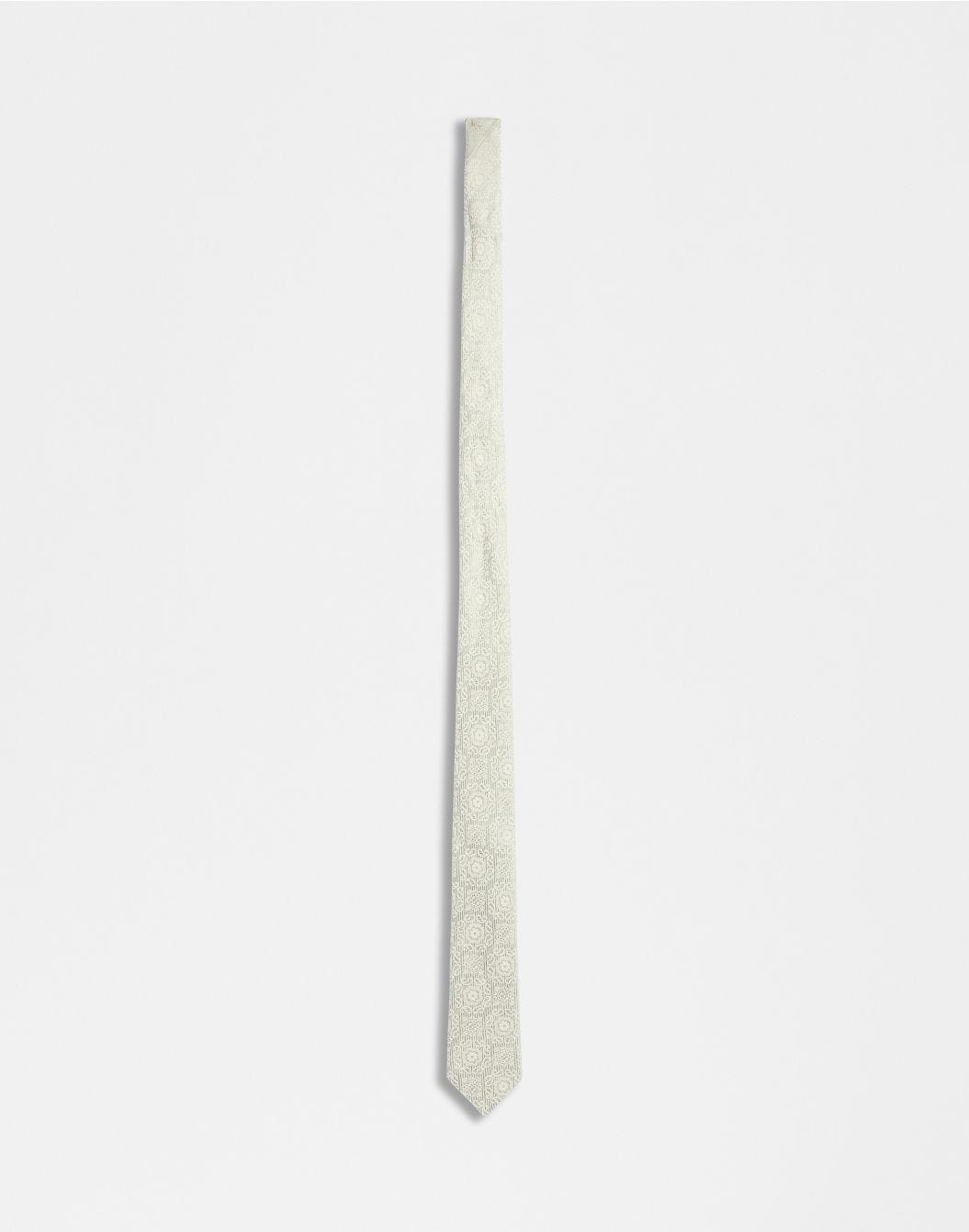 Lardini Cravatta in lino e cotone con disegno jacquard