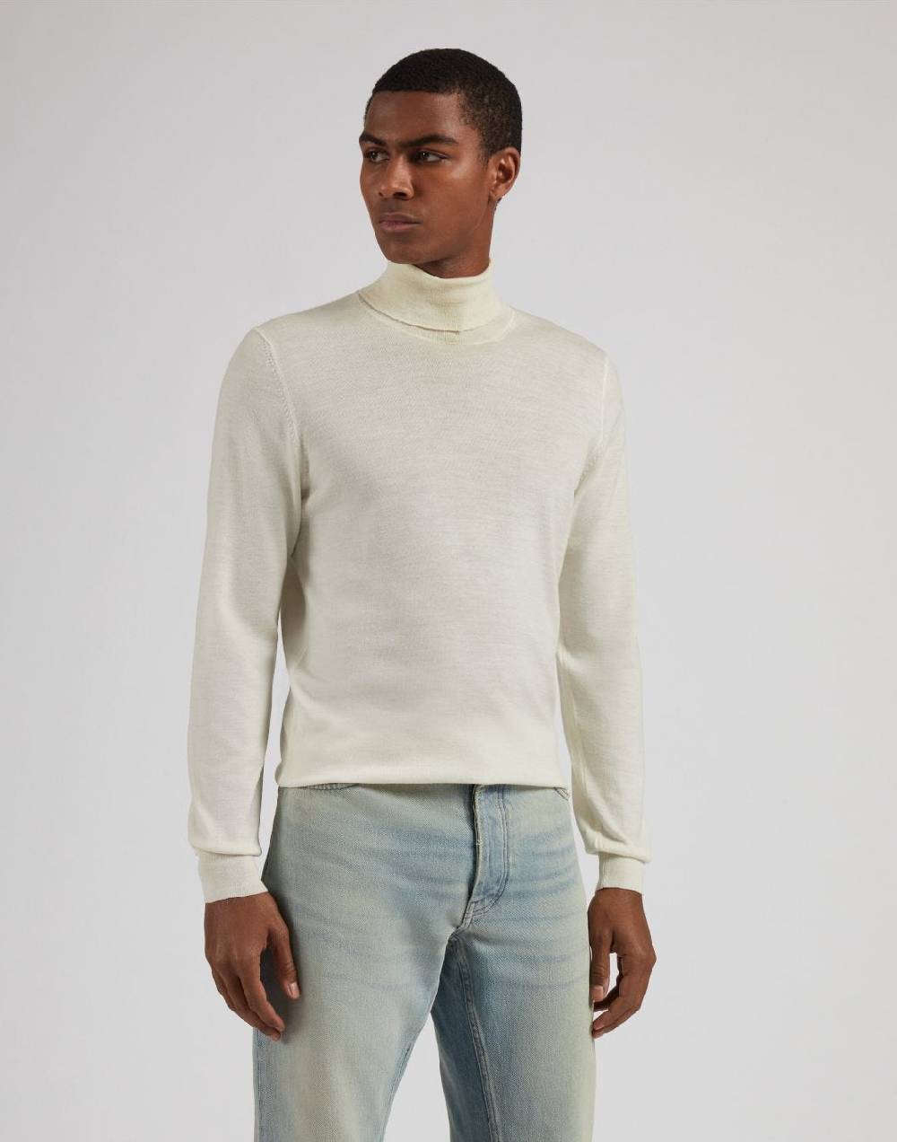 Lardini Dolcevita Bianco In Lana Merino, Seta E Cashmere