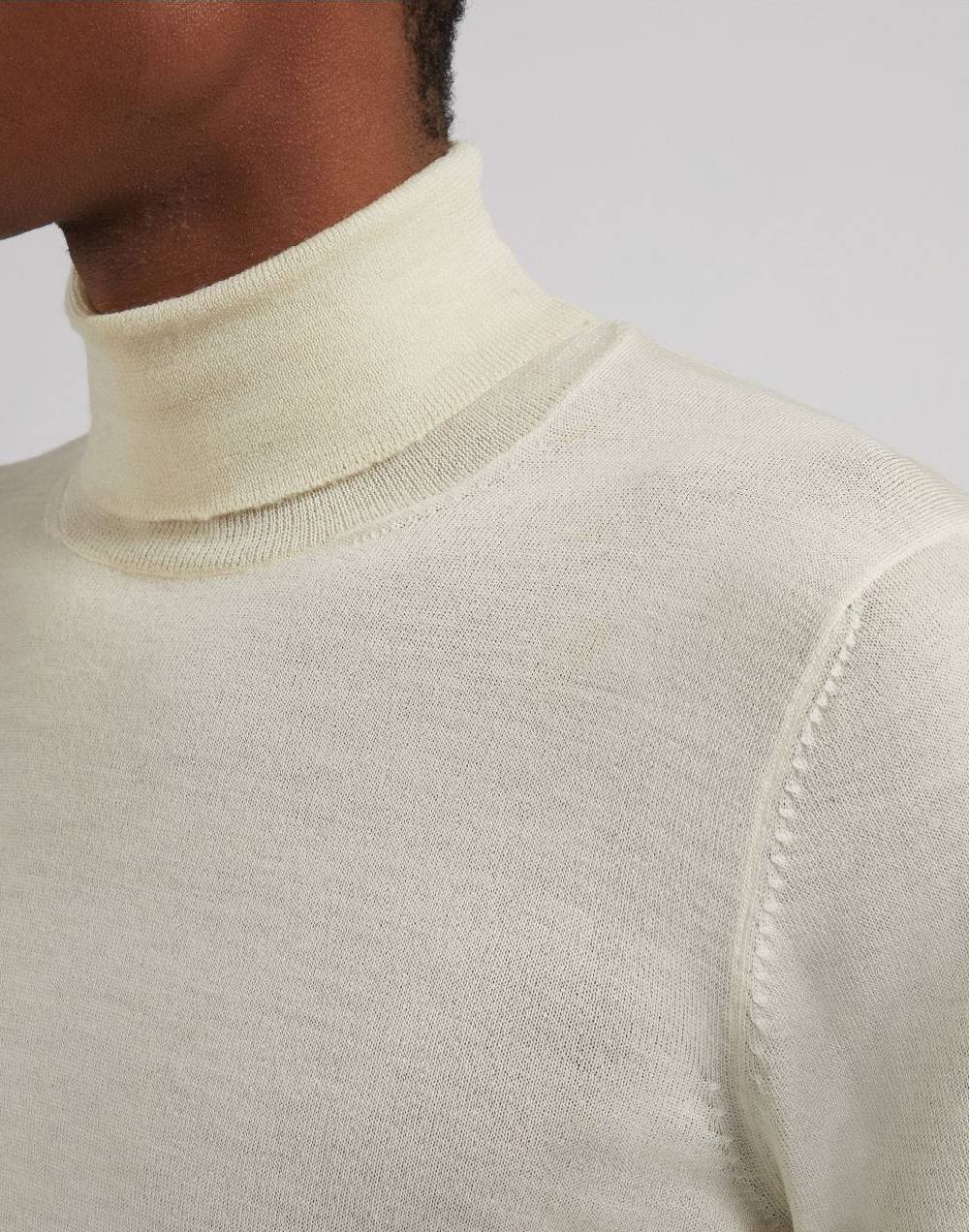 Lardini Dolcevita Bianco In Lana Merino, Seta E Cashmere