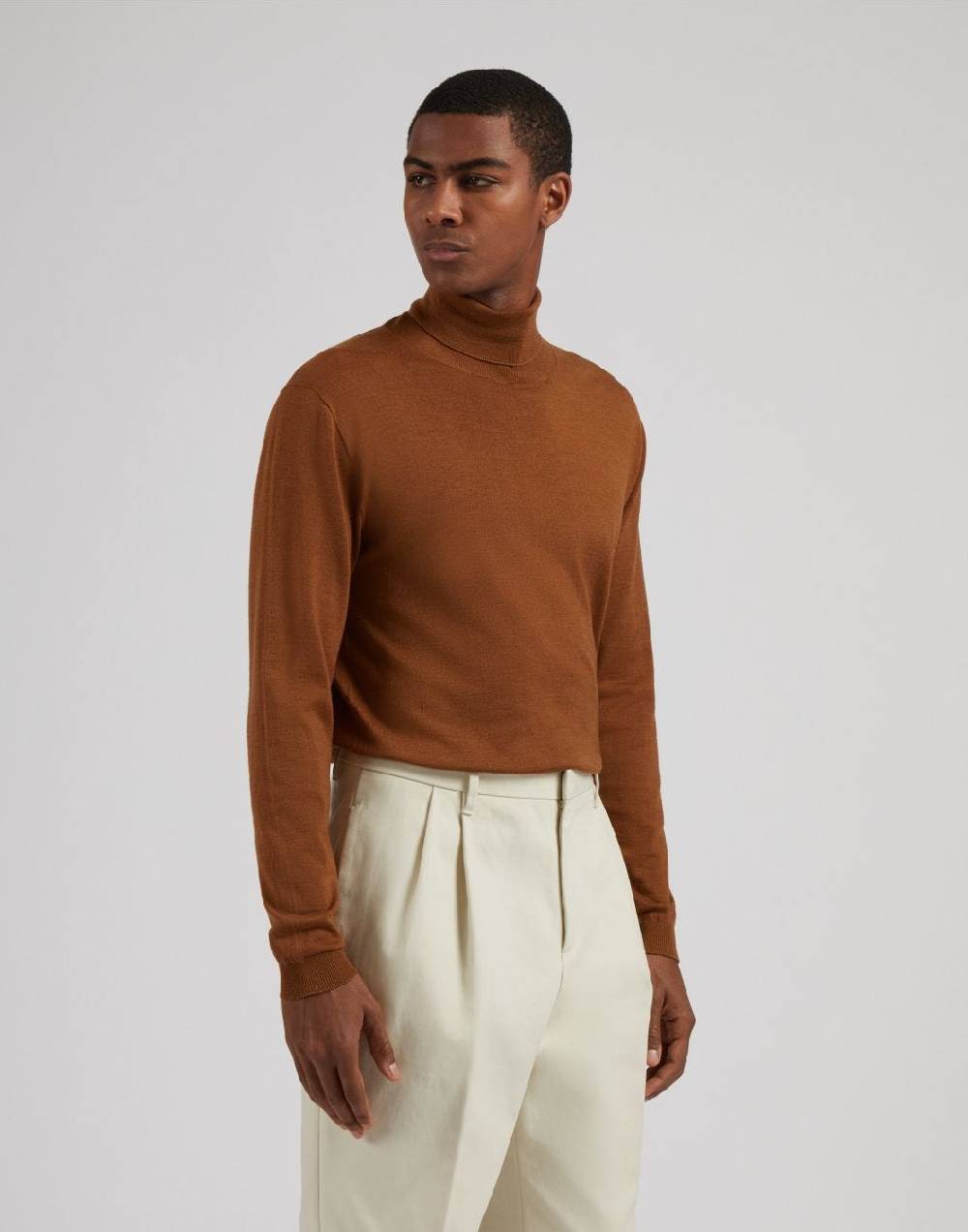 Lardini Dolcevita Nocciola In Lana Merino, Seta E Cashmere