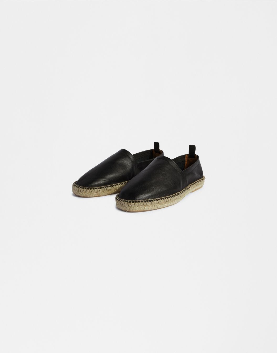 Lardini Espadrillas in vitello scamosciato semilucido nero