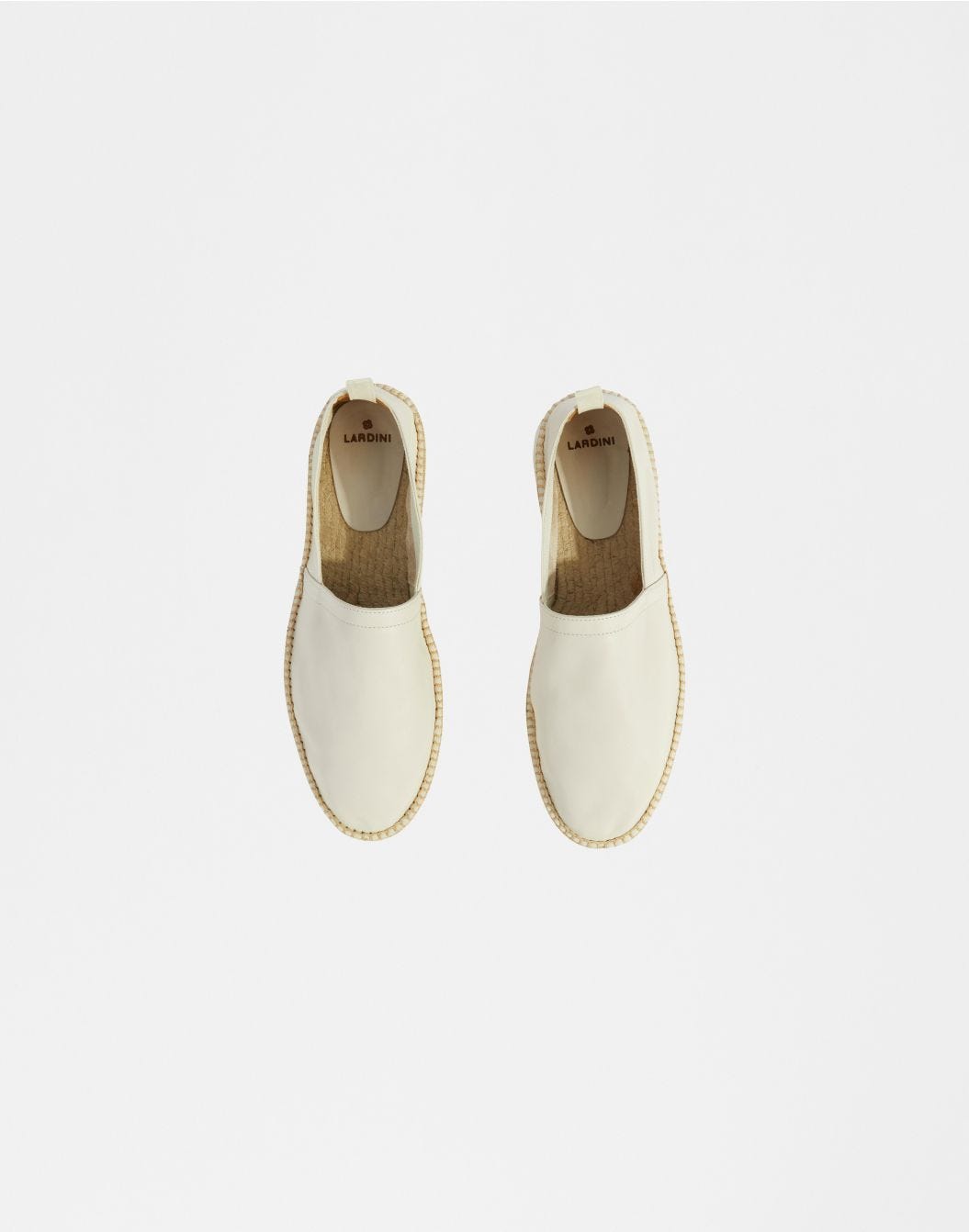 Lardini Espadrillas In Vitello Scamosciato Semilucido Panna
