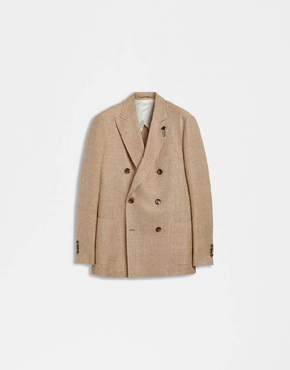 Lardini Giacca doppiopetto 6 bottoni nocciola special line