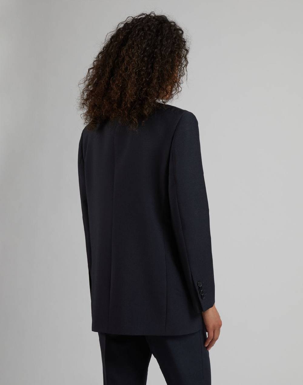 Lardini Giacca Doppiopetto Foderata In Tessuto Di Lana Blu