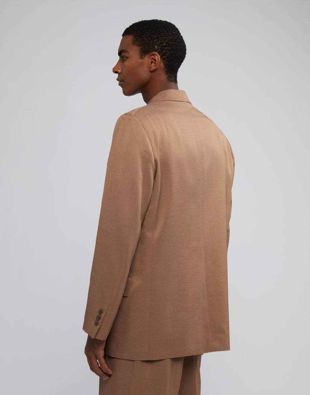 Lardini Giacca Doppiopetto Miami In Viscosa Nocciola