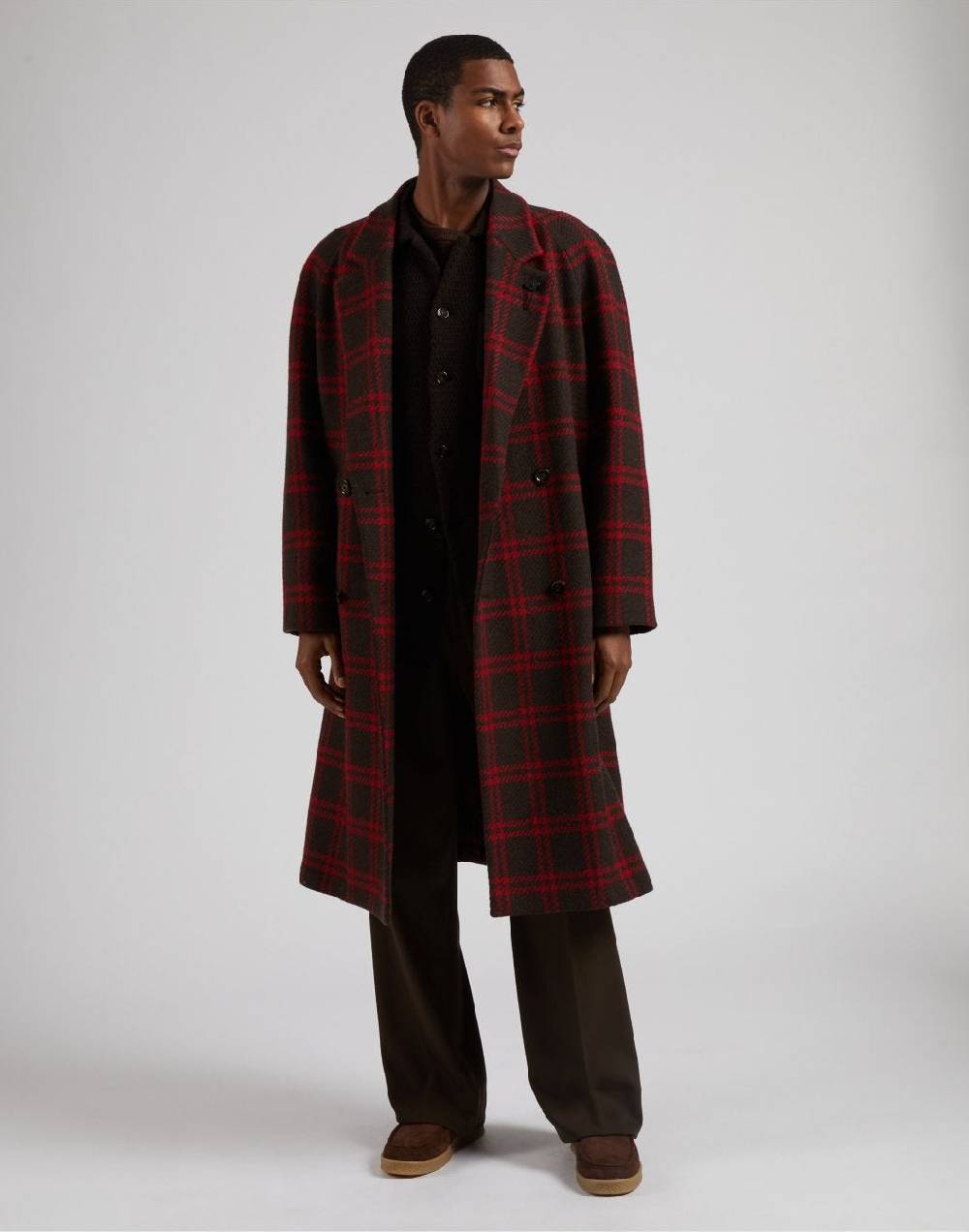 Lardini Giacca Maglia Marrone In 100% Cashmere Ecologico