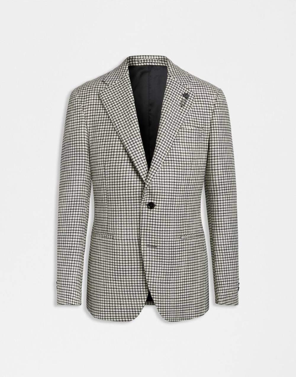 Lardini Giacca monopetto linea feeling in tessuto lambswool fantasia