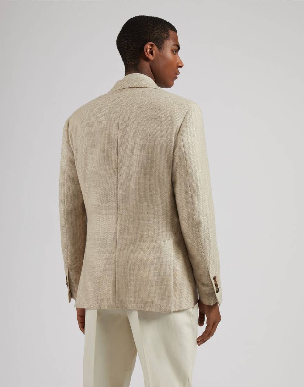 Lardini Giacca Special Line Beige Monopetto In Cashmere E Seta