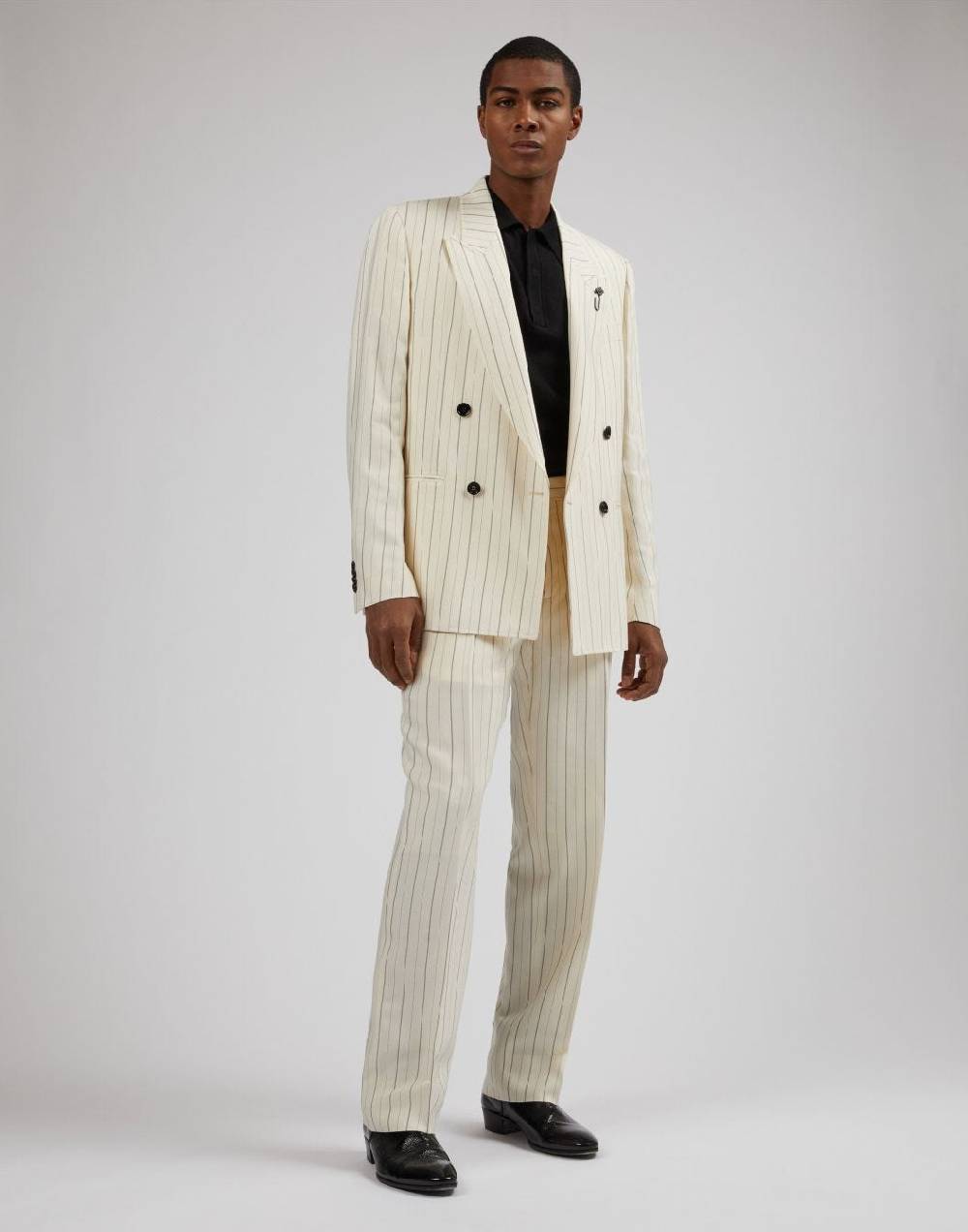 Lardini Blazer Attitude Gessato Mosso In Viscosa