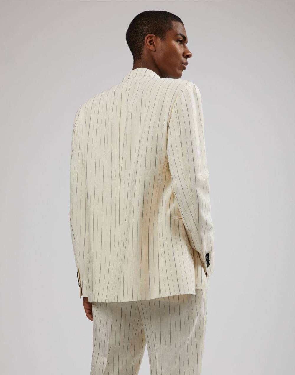 Lardini Blazer Attitude Gessato Mosso In Viscosa