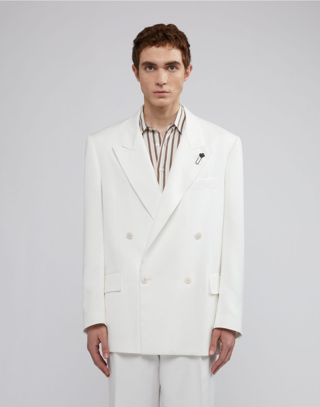 Lardini Blazer Doppiopetto Bianco Fit Boxy
