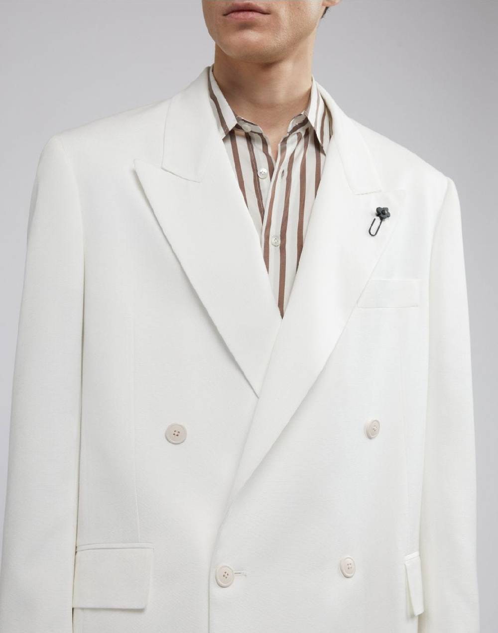 Lardini Blazer Doppiopetto Bianco Fit Boxy