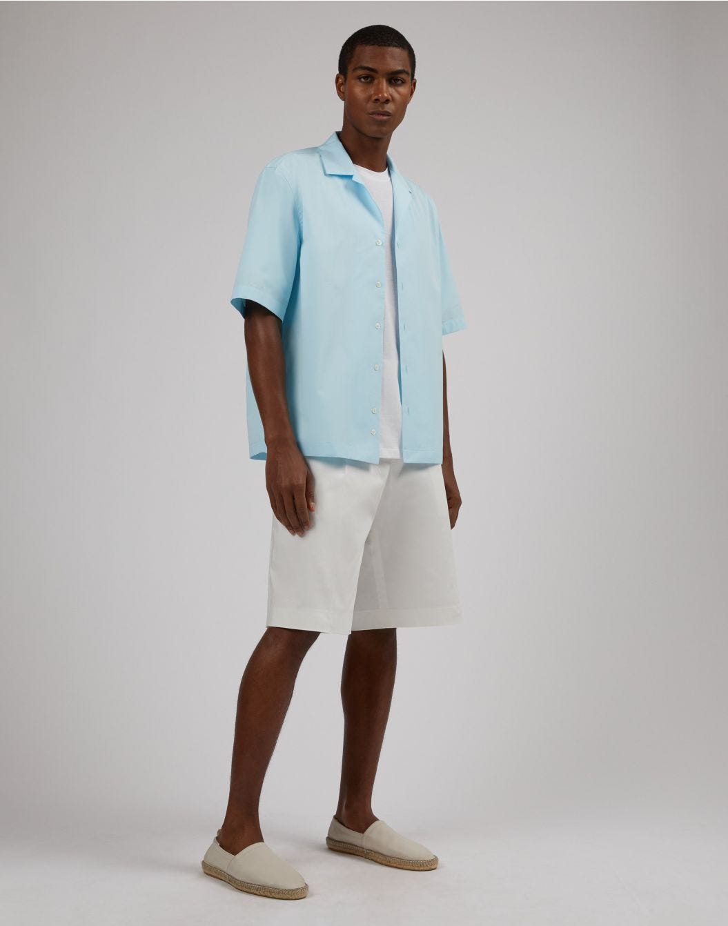 Lardini Camicia Azzurra In Popeline Soft Touch