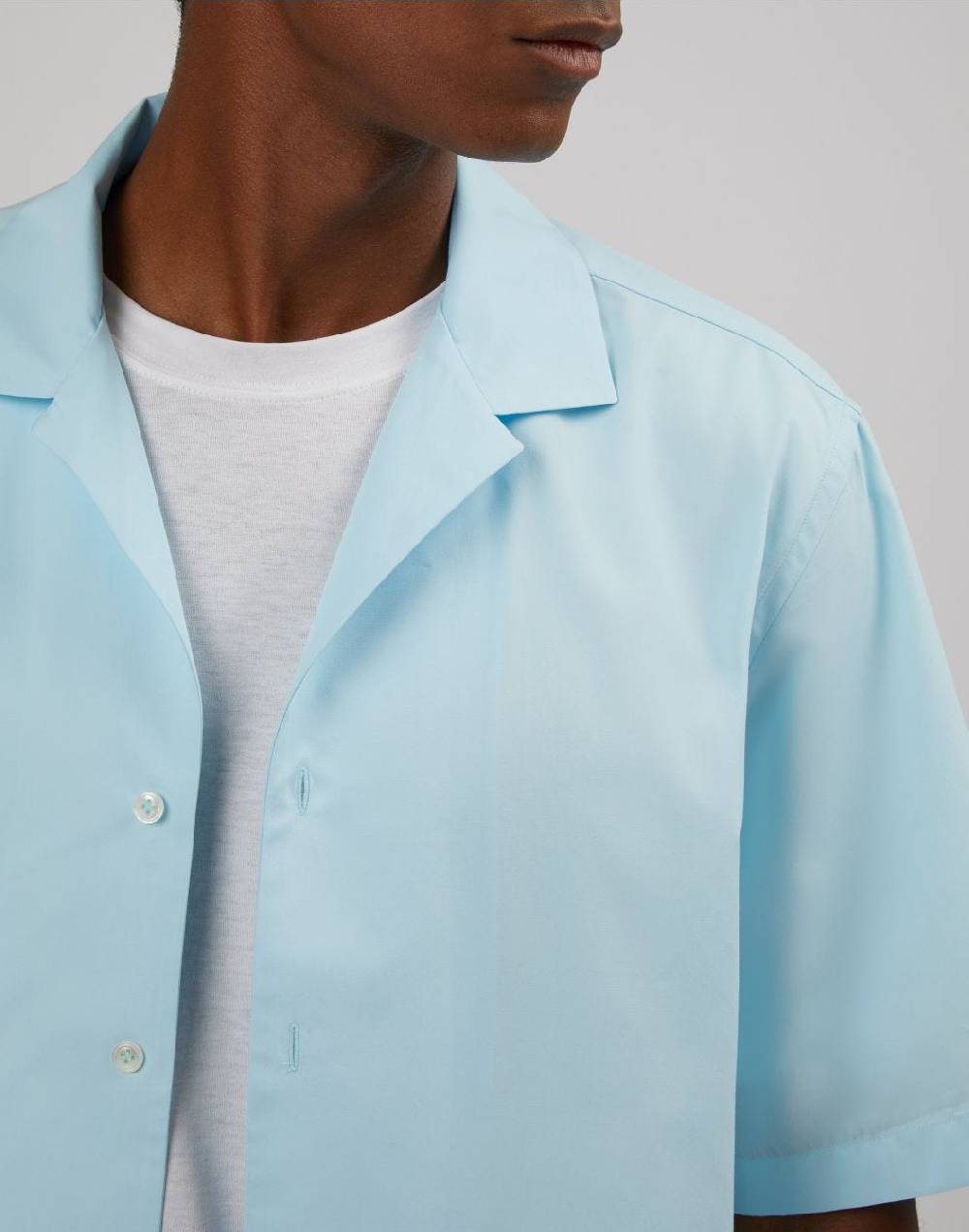 Lardini Camicia Azzurra In Popeline Soft Touch