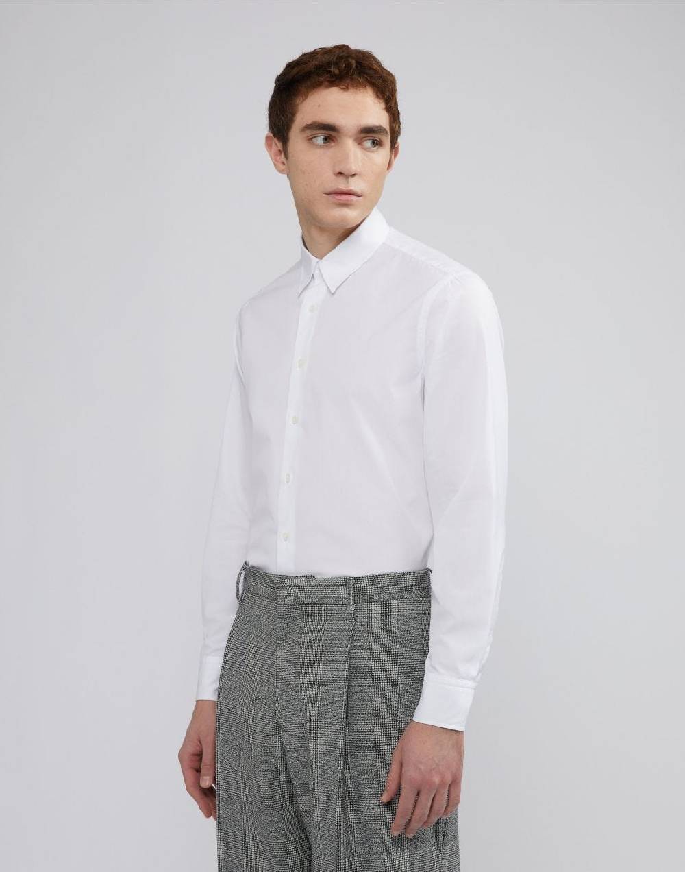 Lardini Camicia Bianca In Popeline Di Cotone