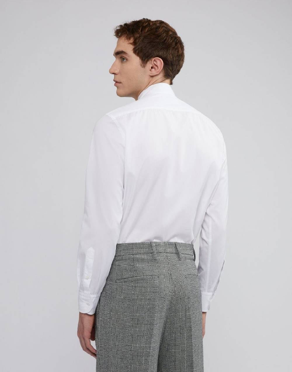 Lardini Camicia Bianca In Popeline Di Cotone