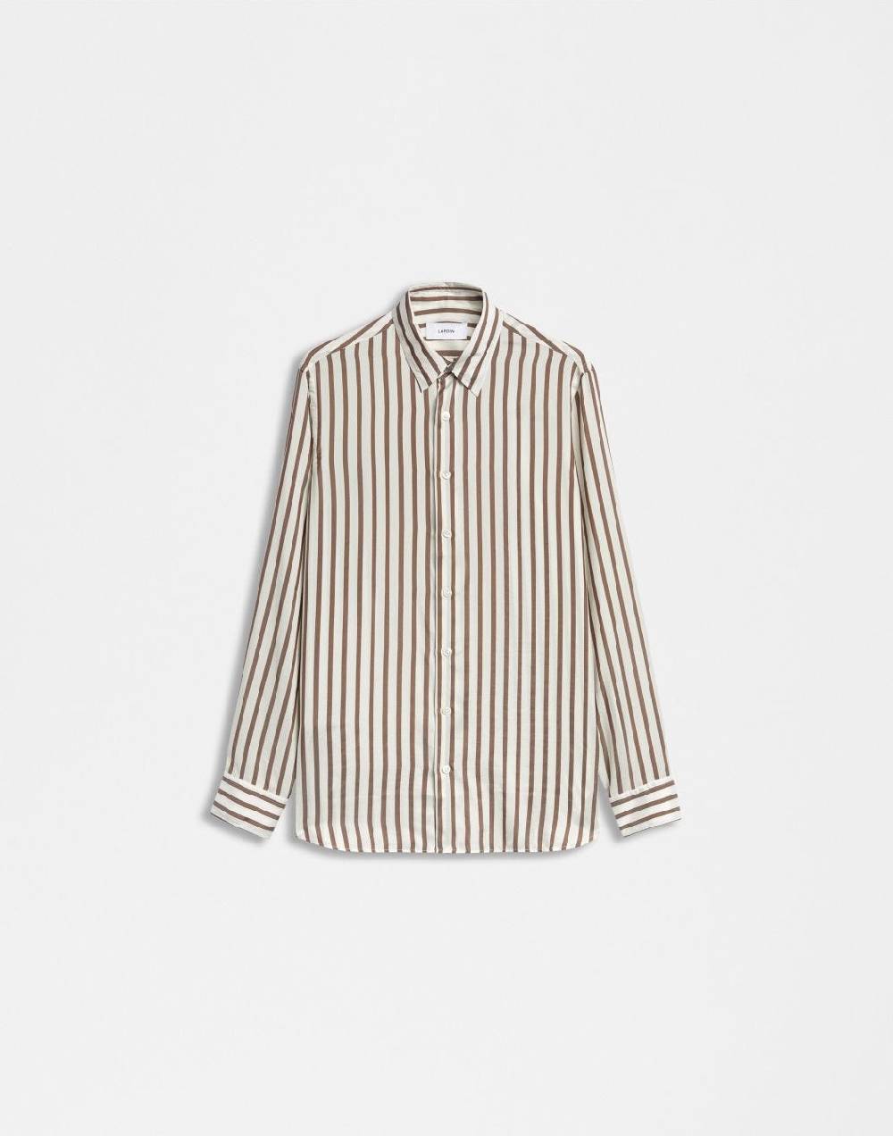 Lardini Camicia in seta con disegno riga