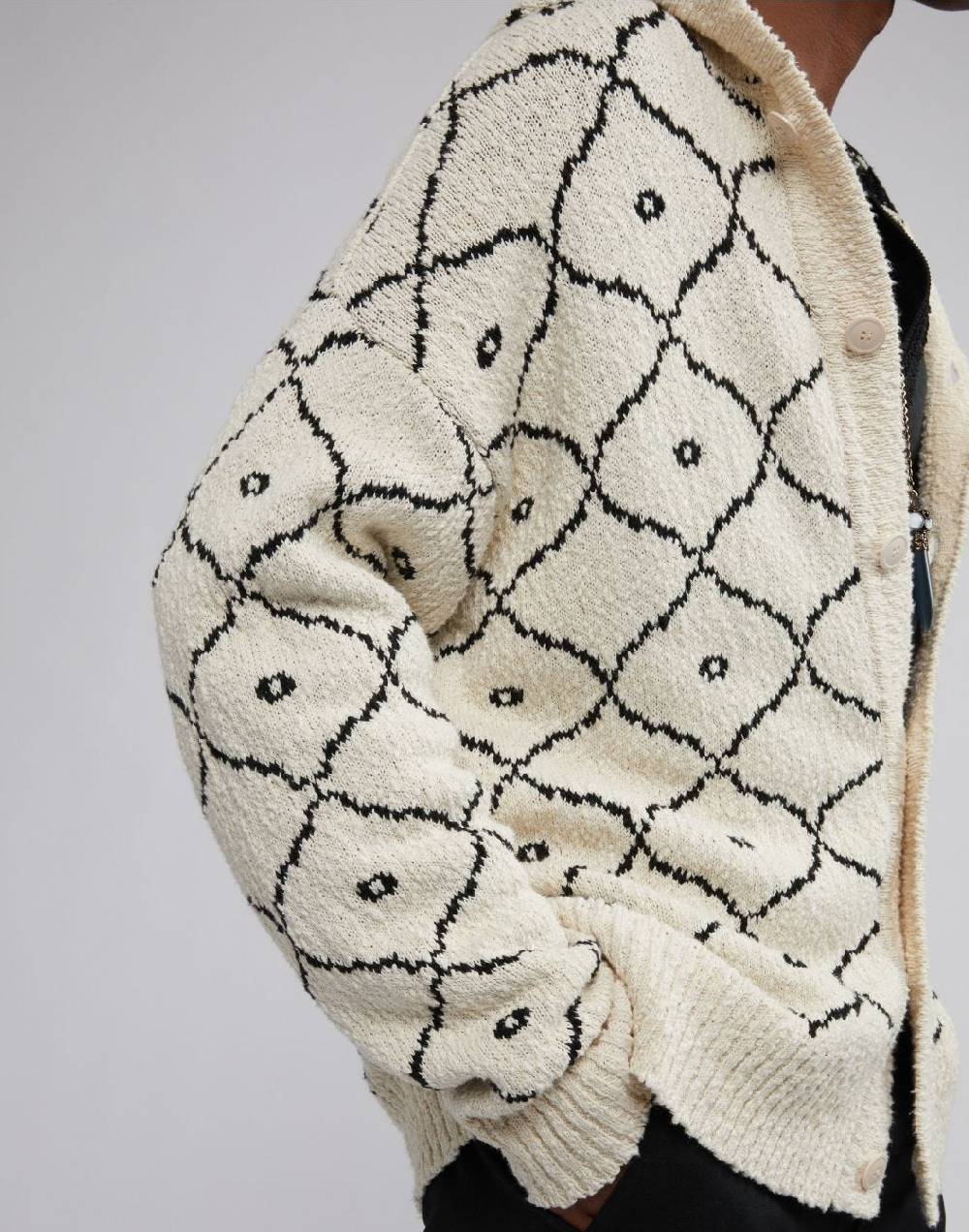 Lardini Cardigan In Maglia Con Bottoni E Cappuccio