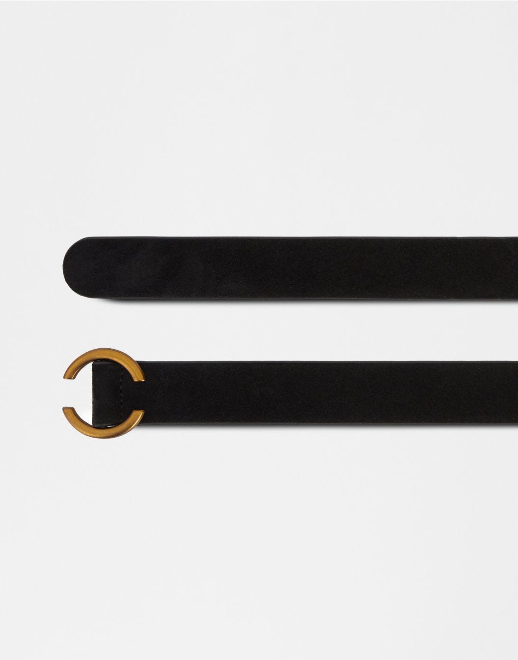 Lardini Cintura In Pelle Crosta Di Vitello Nera