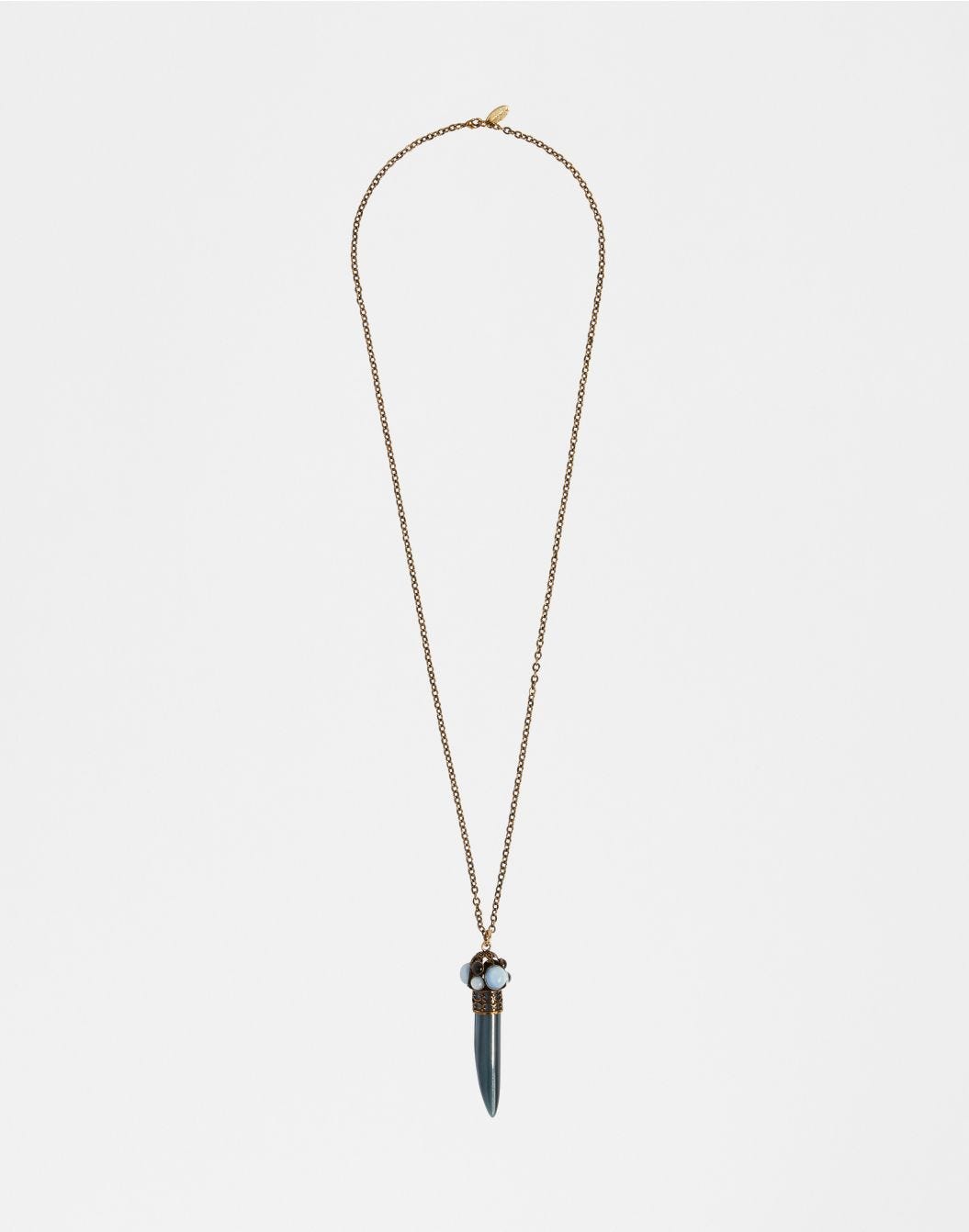 Lardini Collana vintage con corno ottanio