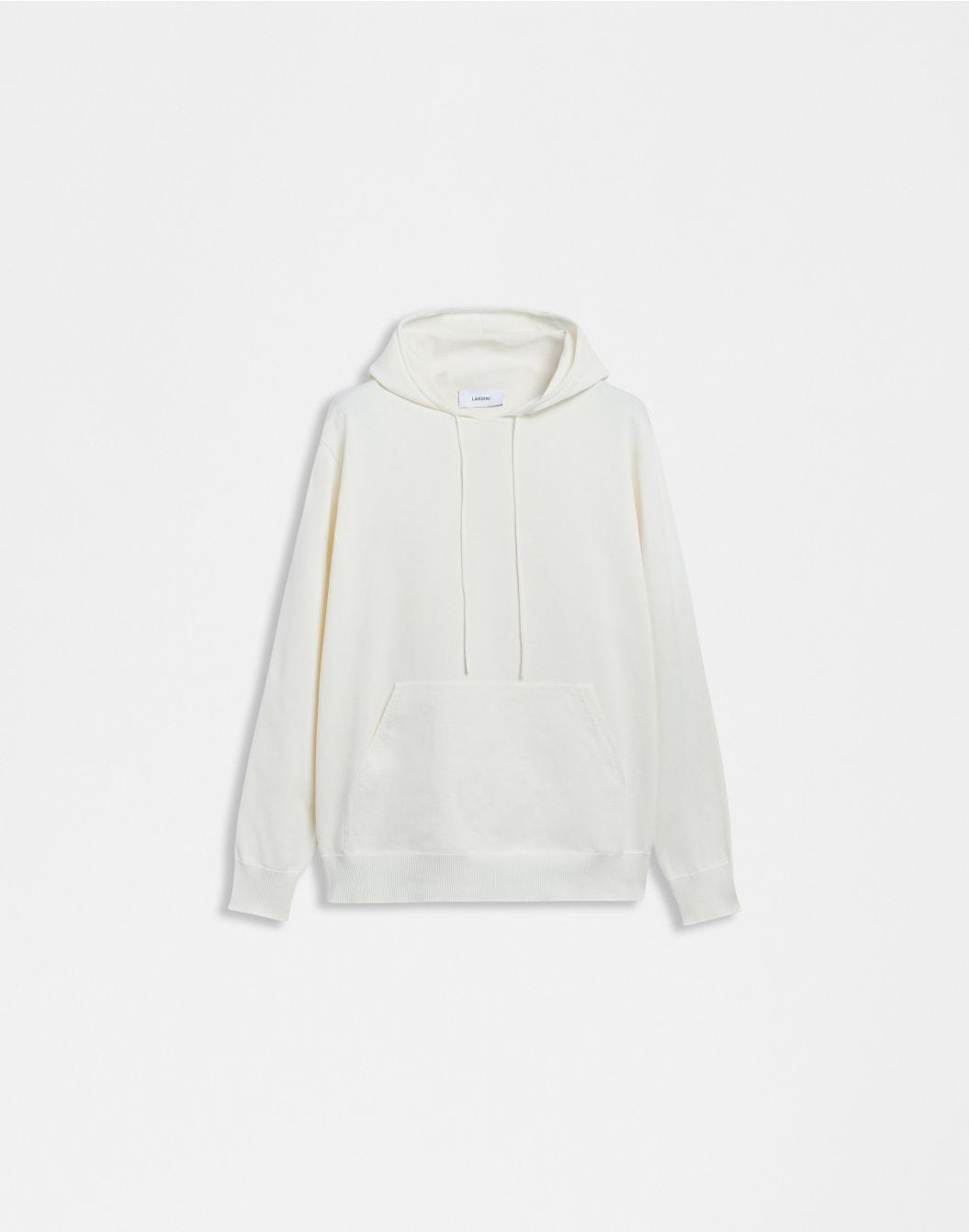 Lardini Felpa con cappuccio in cotone crêpe