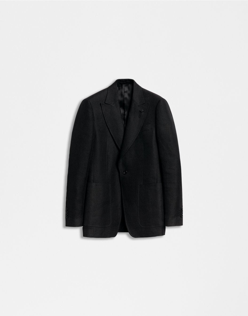 Lardini Giacca monopetto attitude nera in lino