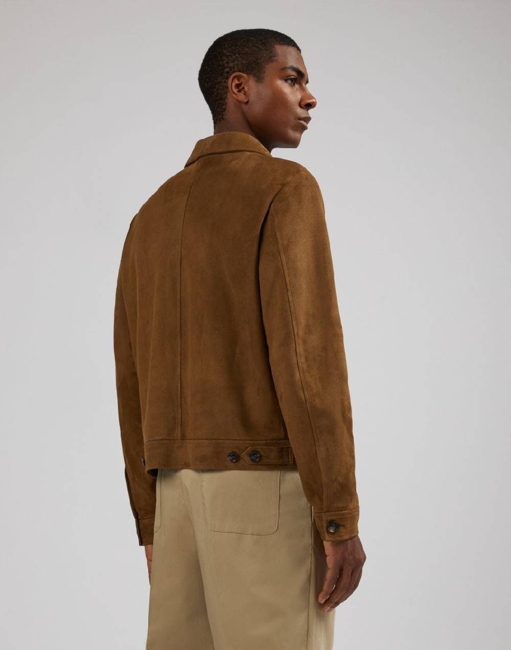 Lardini Giubbino Nocciola Scamosciato