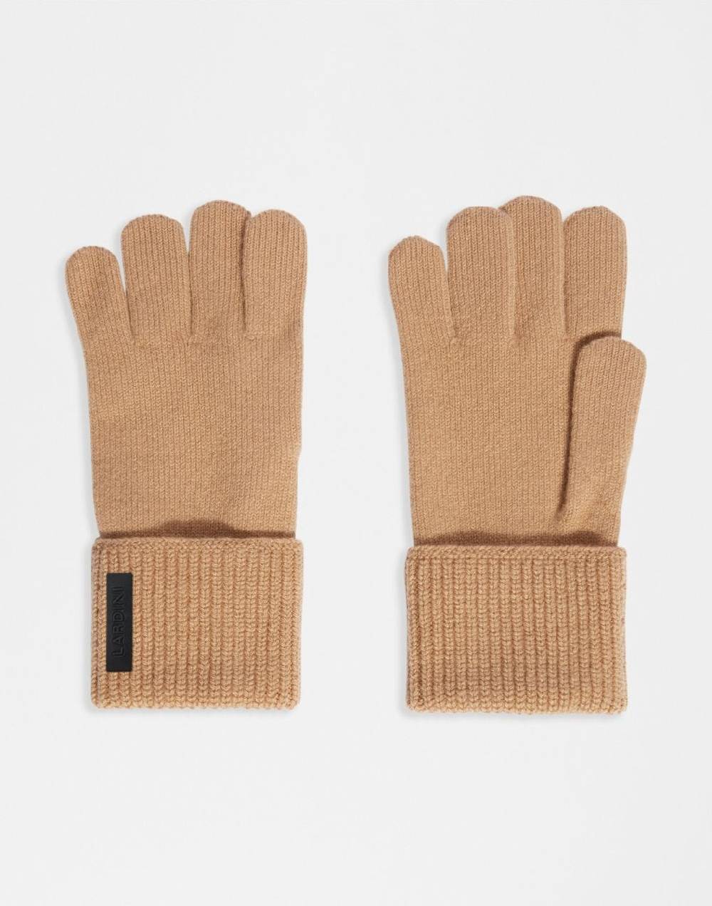 Lardini Guanti beige in lana merino e cashmere
