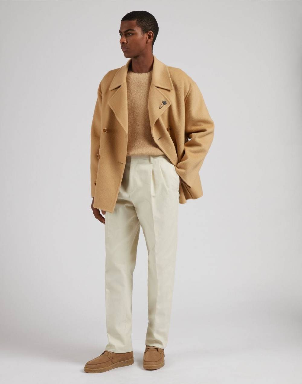 Lardini Maglia Girocollo Beige A Maglia Rasata