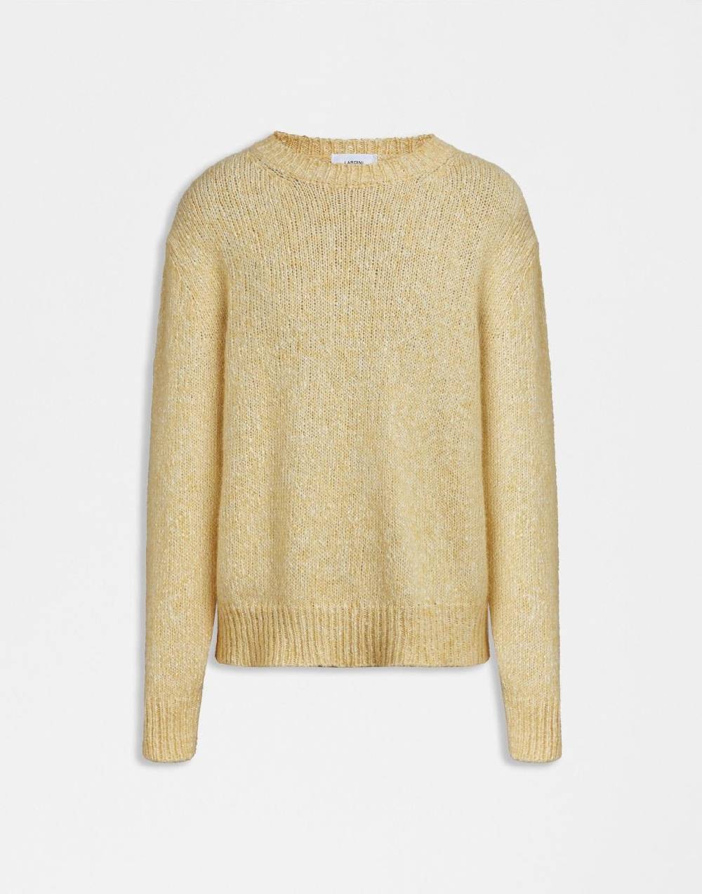 Lardini Maglia girocollo gialla a manica lunga