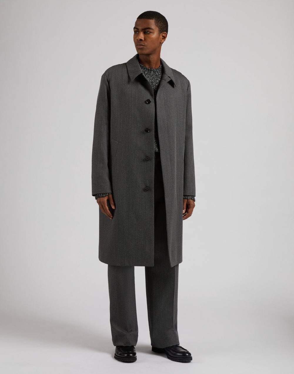 Lardini Maglia Girocollo Grigia A Manica Lunga