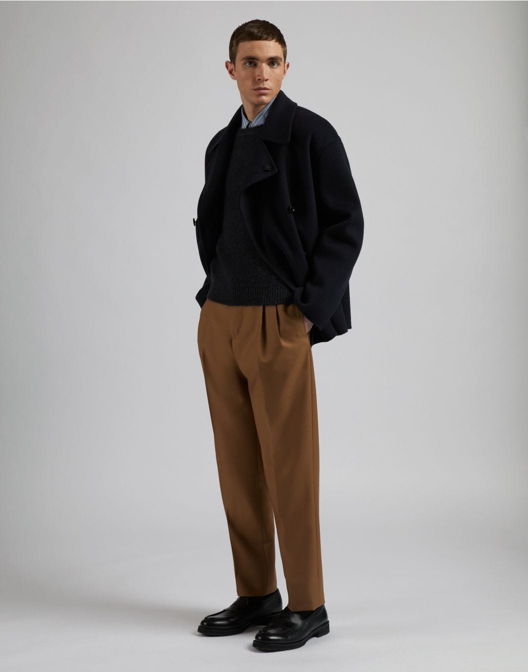 Lardini Maglia Girocollo Nera A Maglia Rasata