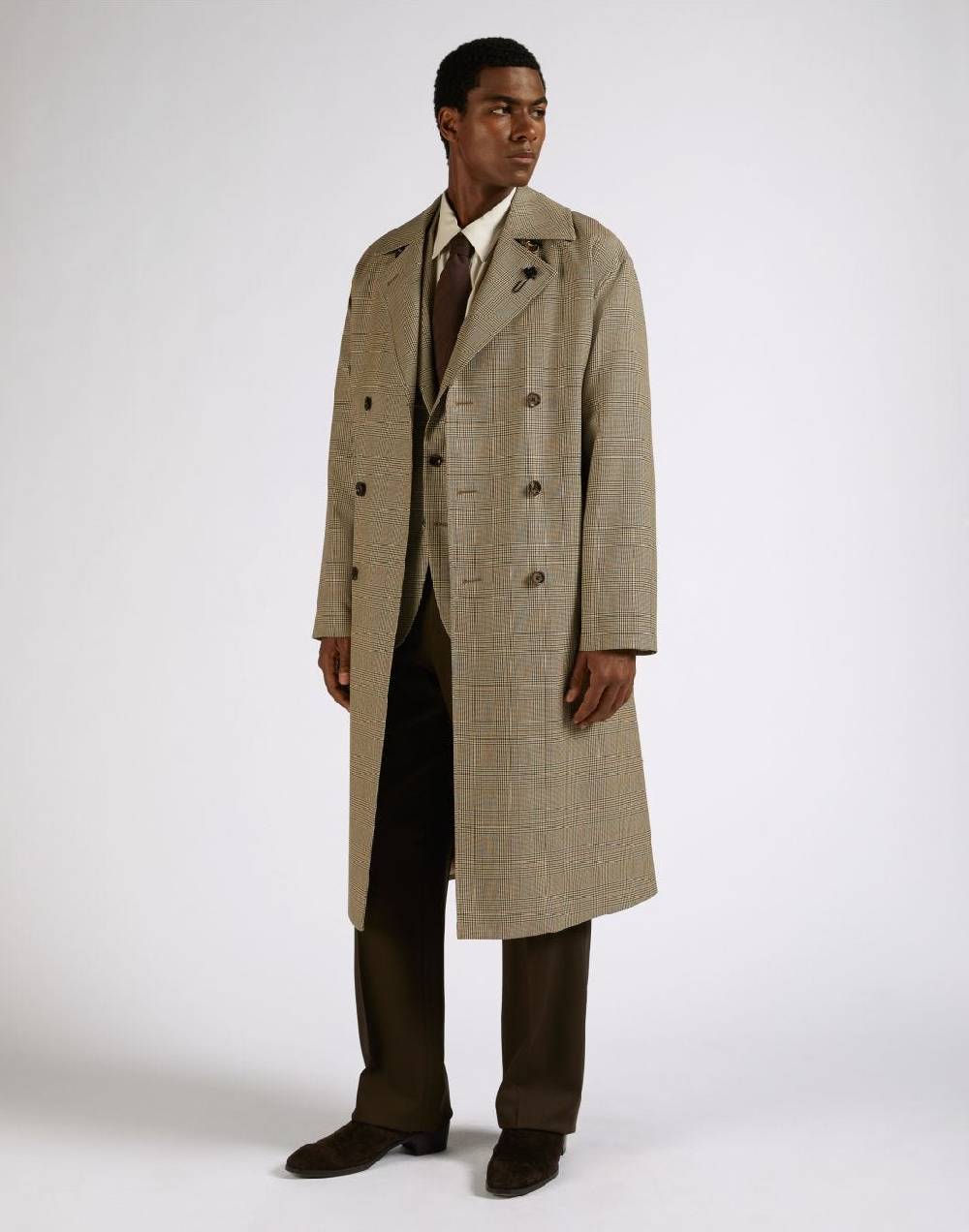 Lardini Pantalone Attitude Marrone In Lana