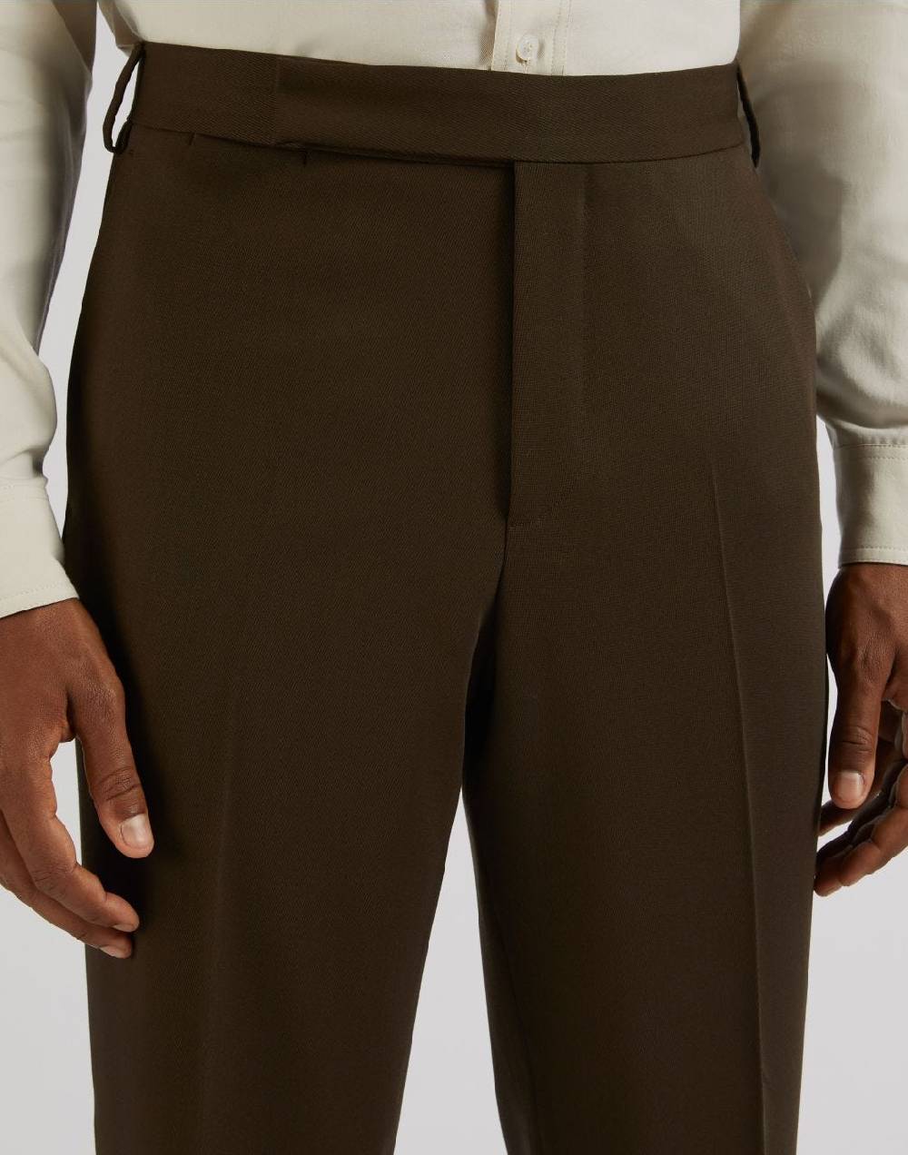 Lardini Pantalone Attitude Marrone In Lana