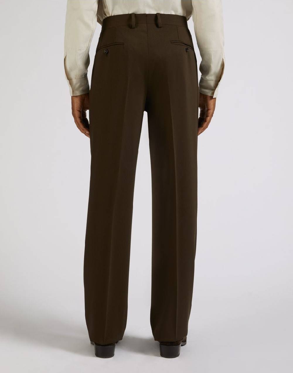 Lardini Pantalone Attitude Marrone In Lana