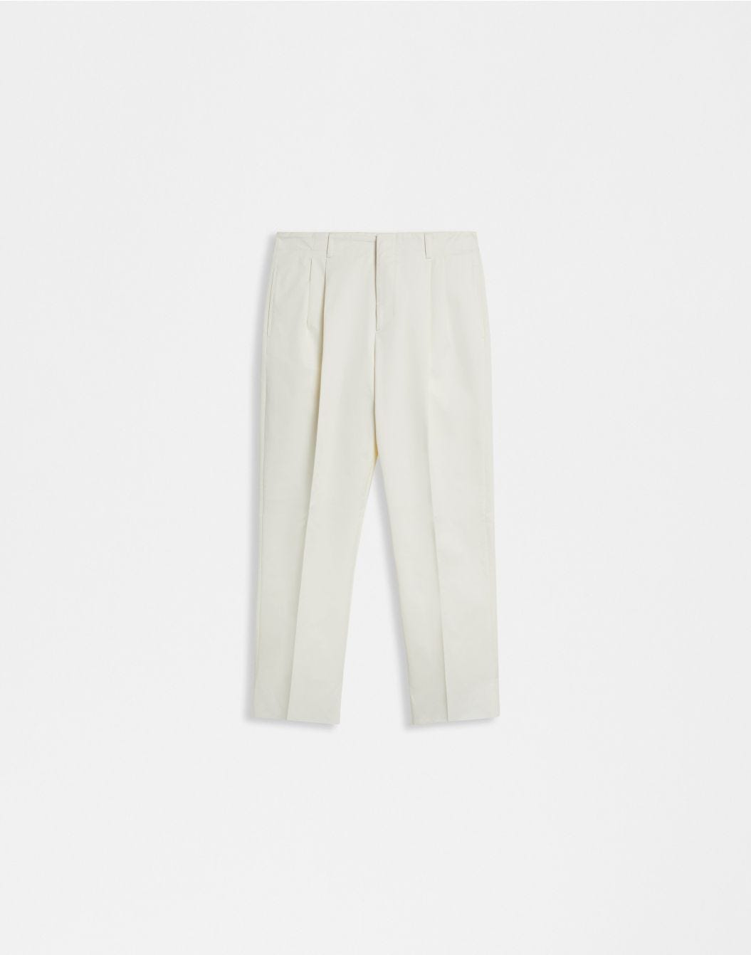 Lardini Pantalone beige in drill di cotone stretch