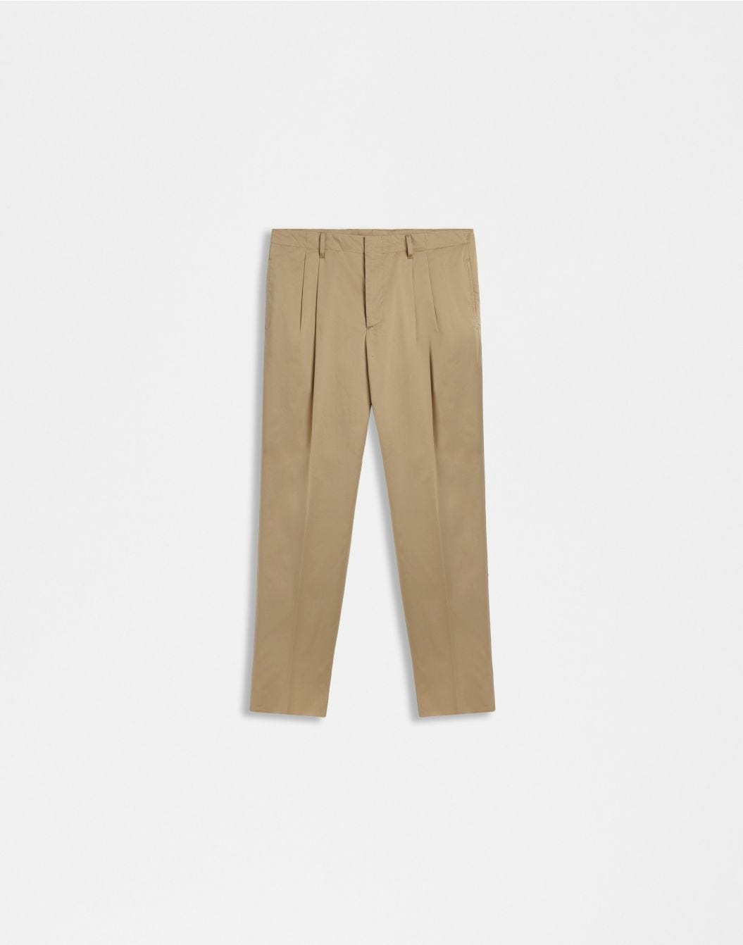 Lardini Pantalone beige in satin stretch di cotone
