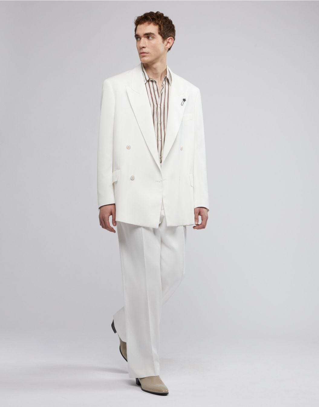 Lardini Pantalone Comfort Bianco In Viscosa